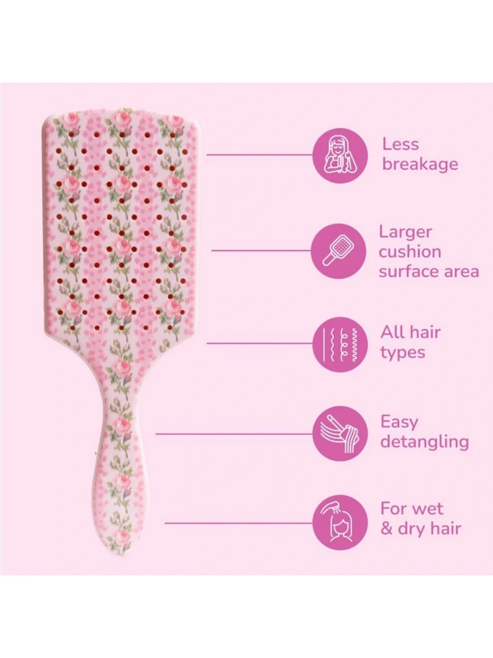 Loveshackfancy x Target Goody wet brush  blooming heirloom paddle detangler